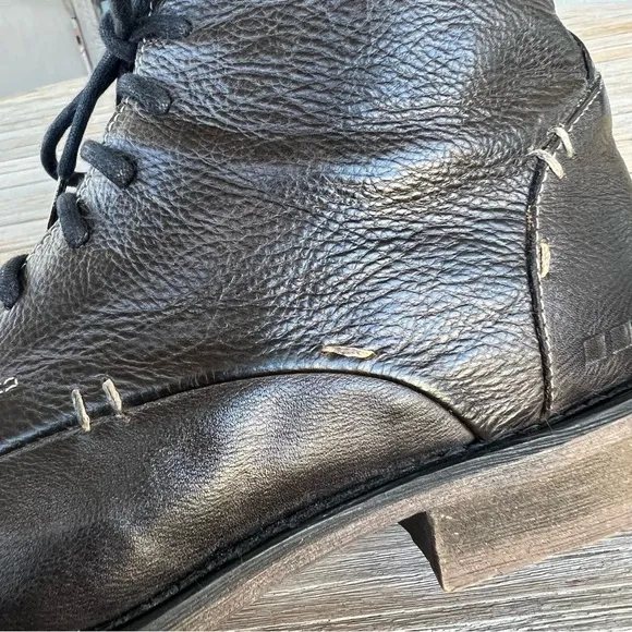 Bed Stu Dreck Leather 6 Eye Lace-Up Boot Rustic Black Men’s Size 9 GUC