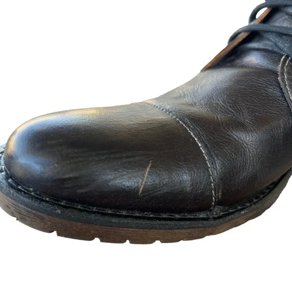 Bed Stu Dreck Leather 6 Eye Lace-Up Boot Rustic Black Men’s Size 9 GUC