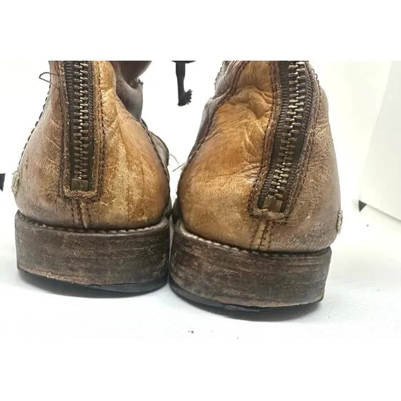 BED STU Protege Heavily Distressed Boots Rustic Tan Leather - Men’s Sz 10