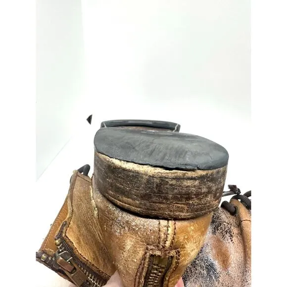 BED STU Protege Heavily Distressed Boots Rustic Tan Leather - Men’s Sz 10