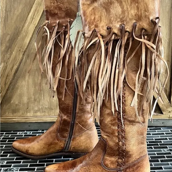 BedStu Hoplia Fringe Trim Riding Boot 9, NEW!