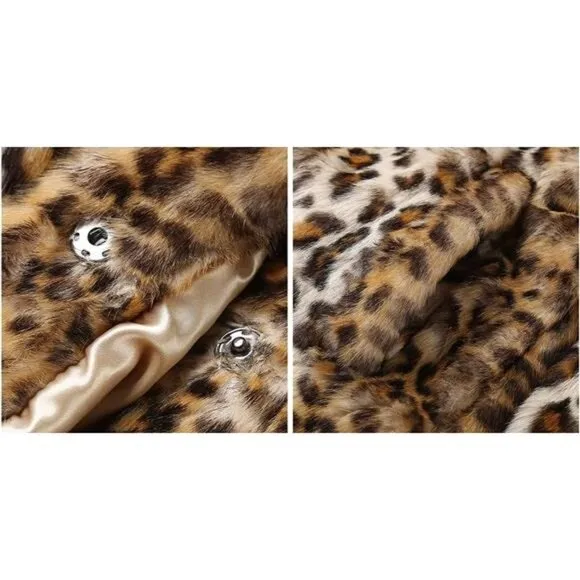 Bellivera Womens Leopard Print Fleece Coat, Fall and Winter Fashion Fuzzy