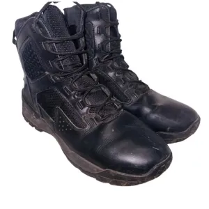 Belville Tactical Research Ultralite Leather 8 Black Combat Boots Zipper