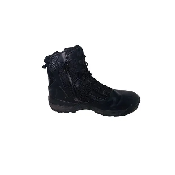 Belville Tactical Research Ultralite Leather 8 Black Combat Boots Zipper