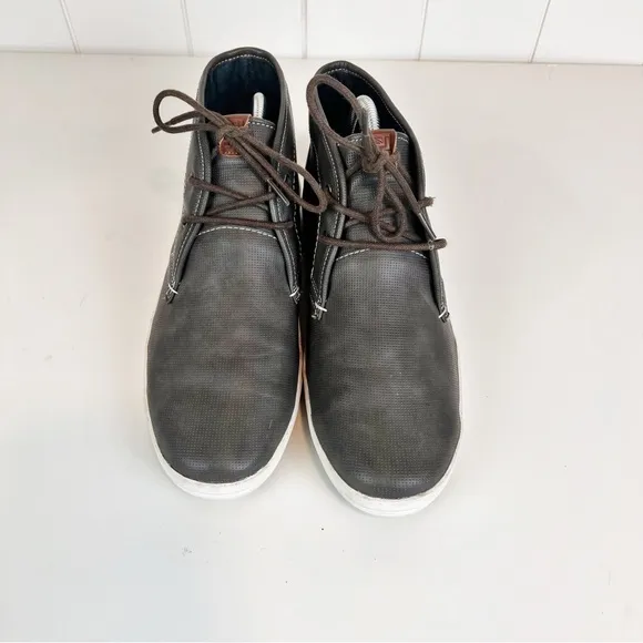 Ben Sherman Preston Chukka BNM00137 Mens 9 Gray Faux Leather Chukkas Boots