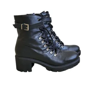 BERTUCHI Leather Chunky Boots Black 9 1/2