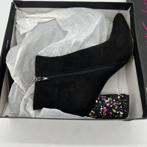 Betsey Johnson Riverr Jeweled heel boots size varies NIB