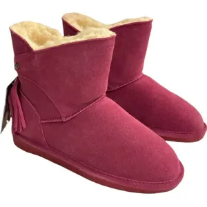Big Girls Size (4) BEARPAW Mia Boots, from Finish Line Pink Suede Sheepskin