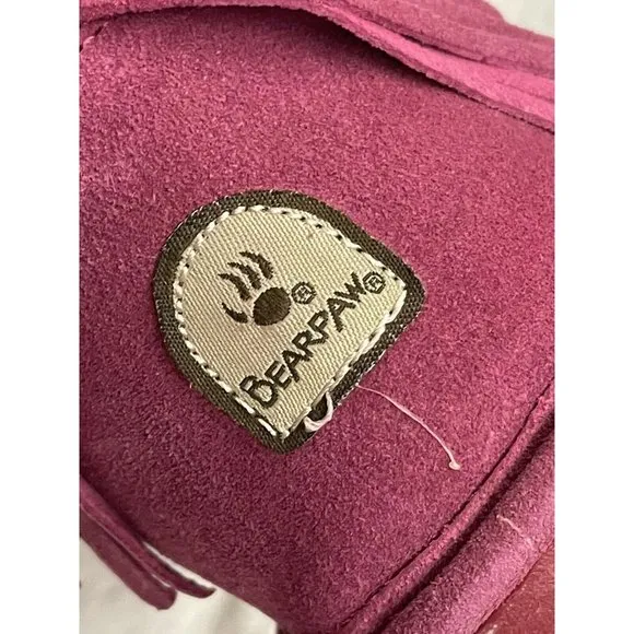 Big Girls Size (5) BEARPAW Mia Boots, from Finish Line Pink Suede Wool Sheepskin