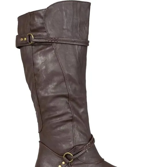 Biker Journee Collection Women's Harley Boot - Brown - size 9