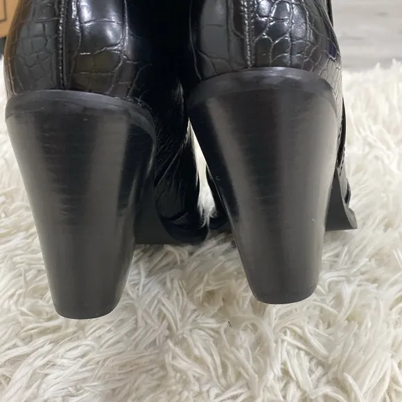 BILLINI Quill Croc Cowboy Boot black
