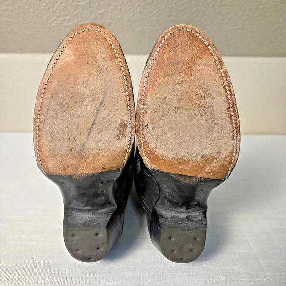BILTRITE Men's Black Snakeskin Leather Cowboy Boots Size 9