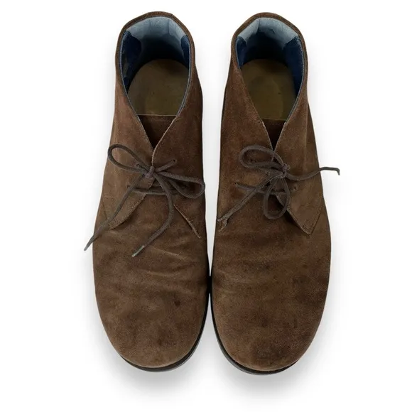 Birkenstock Flen Mocha Brown Suede Leather Lace-Up Ankle Chukka Boot Shoe 13 US