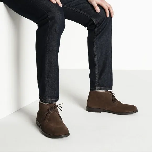 Birkenstock Flen Mocha Brown Suede Leather Lace-Up Ankle Chukka Boot Shoe 13 US
