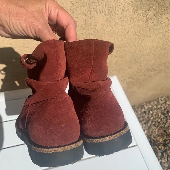 Birkenstock Luton port wine suede boots size 37 L