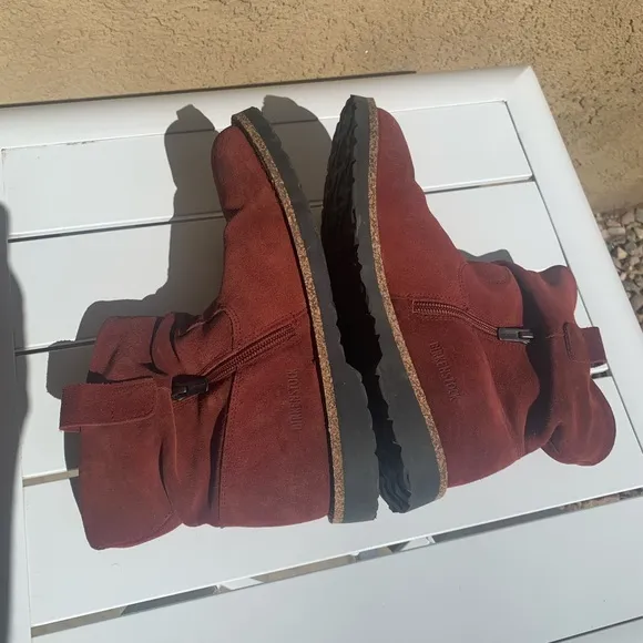 Birkenstock Luton port wine suede boots size 37 L