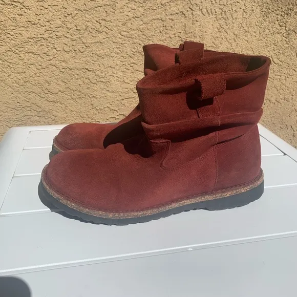 Birkenstock Luton port wine suede boots size 37 L
