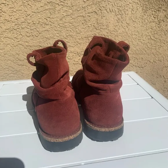 Birkenstock Luton port wine suede boots size 37 L