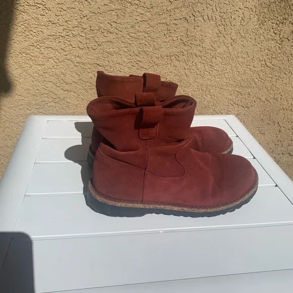 Birkenstock Luton port wine suede boots size 37 L