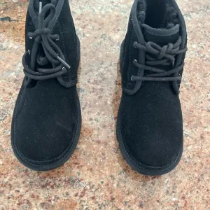 Black Suede Lace-Up Boots