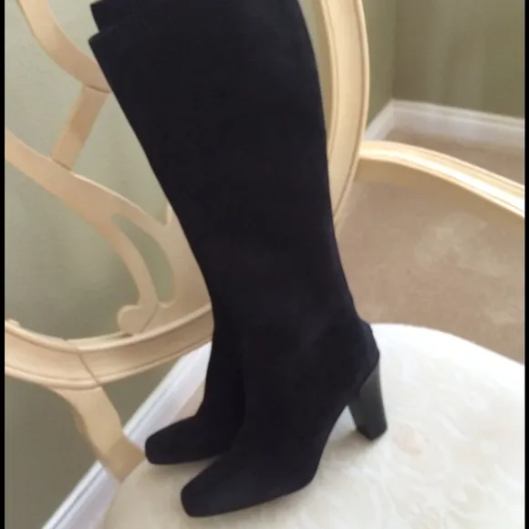 Black suede Michael Kors boots.