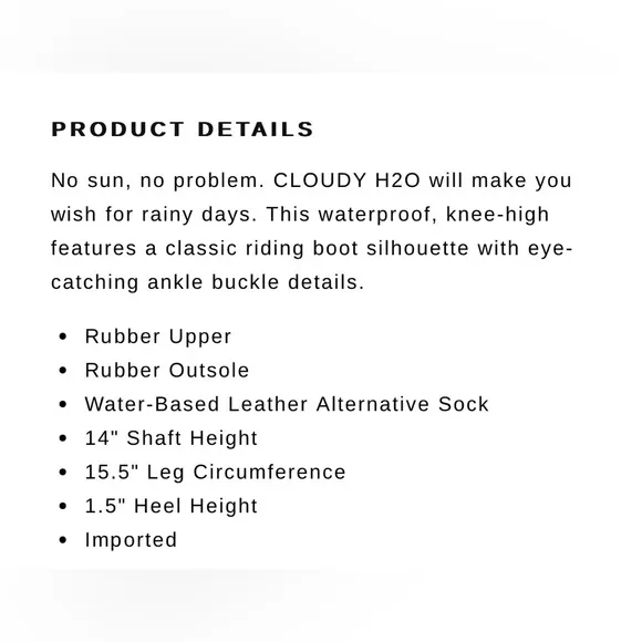 Black Women's Knee-High Waterproof Boots