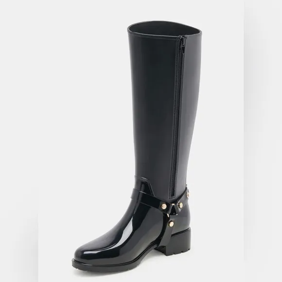 Black Women's Knee-High Waterproof Boots