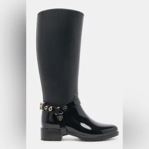 Black Women's Knee-High Waterproof Boots