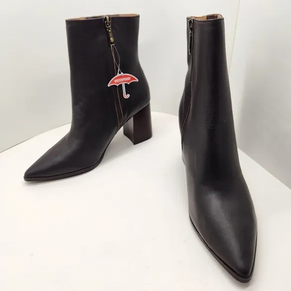 Blondo ankle boots women's 11 brown leather waterproof Indi heel pointy new $160