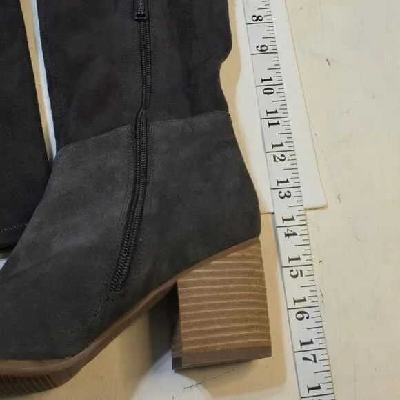 Blondo B6938 635 Nada Suede Knee High Waterproof Boots Gray Size 7.5 New!
