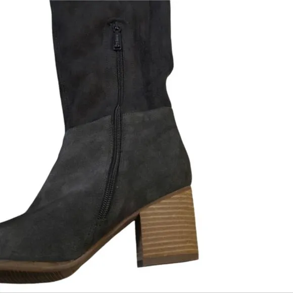 Blondo B6938 635 Nada Suede Knee High Waterproof Boots Gray Size 7.5 New!