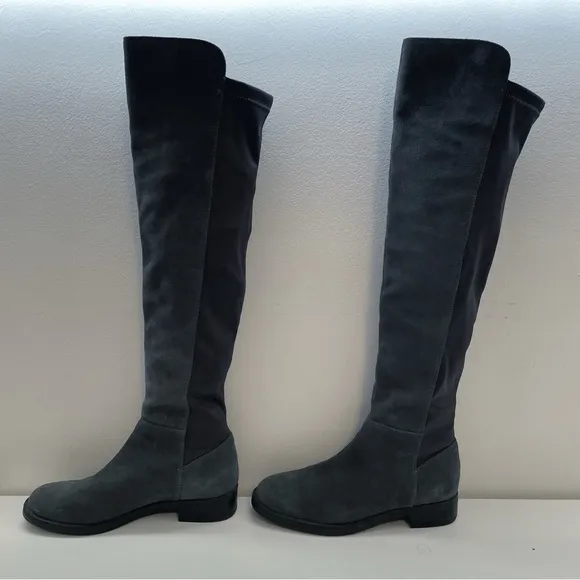 Blondo Ellie Waterproof Suede Riding Boots grey over the knee leather tall 7.5