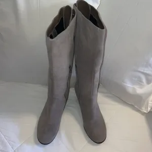 Blondo Larissa Waterproof Suede Leather Knee High Wedge Boots