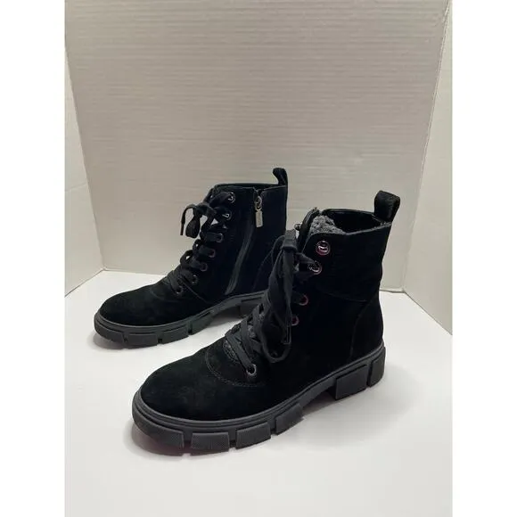 Blondo Perri Waterproof Combat Boots Women's Size 9M Black Suede