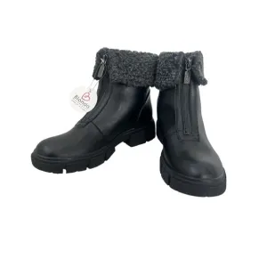Blondo Plaka Waterproof Boot Size 6 Black Leather Lug Sole Fleece, NWOT