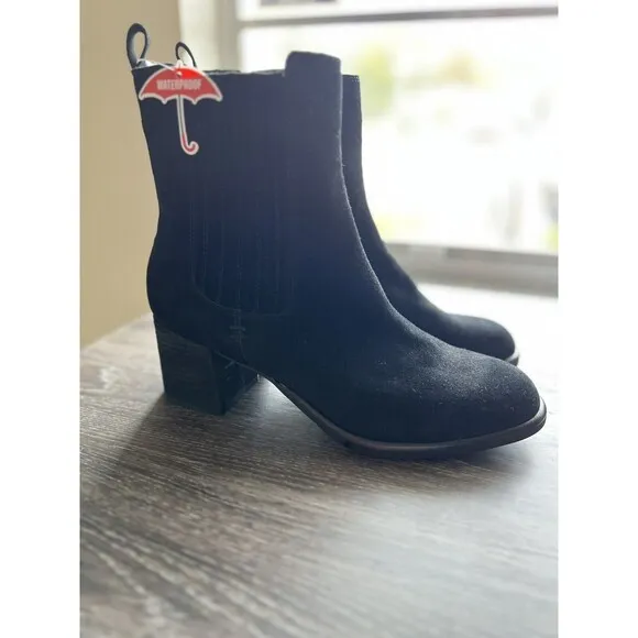 Blondo Sonali Boots Black Suede Waterproof Women’s Size 9.5 New