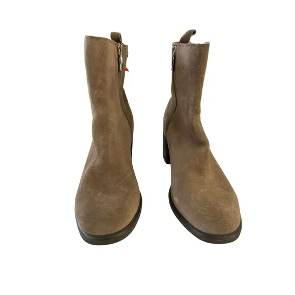Blondo Sonali Brown Waterproof Ankle Boots Winter Block Heel Sz 8.5 NEW