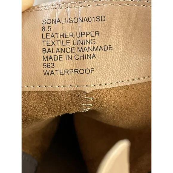 Blondo Sonali Brown Waterproof Ankle Boots Winter Block Heel Sz 8.5 NEW