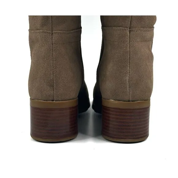 Blondo Tatiana Women's Knee High Boots Taupe Suede Size 10M Waterproof