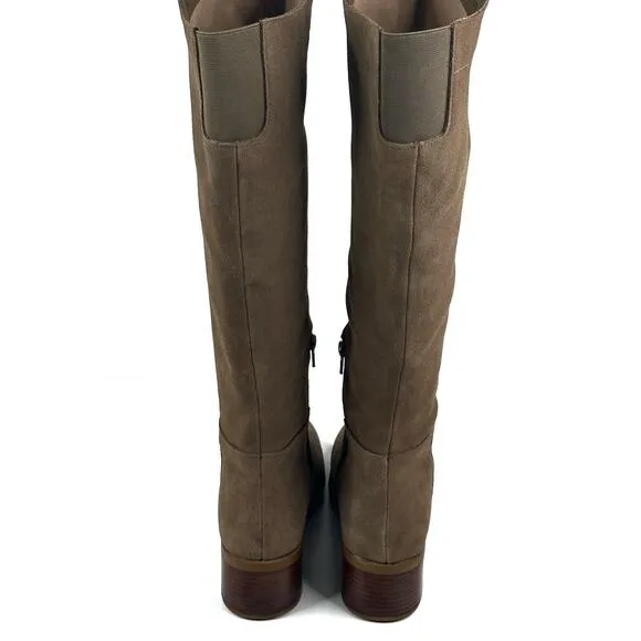 Blondo Tatiana Women's Knee High Boots Taupe Suede Size 10M Waterproof
