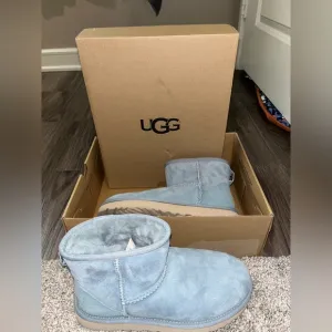 Blue Ugg Mini Boots Size 6 Women’s