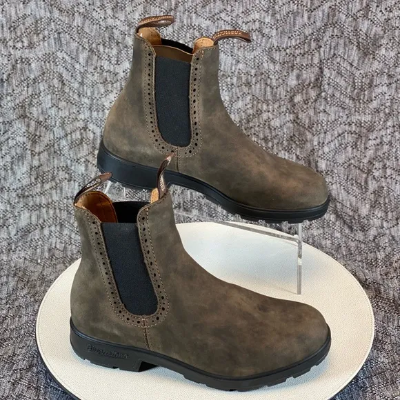 Blundstone 1351 High Top Chelsea Boots Women's 9.5 Rustic Brown