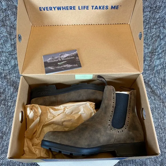 Blundstone 1351 High Top Chelsea Boots Women's 9.5 Rustic Brown