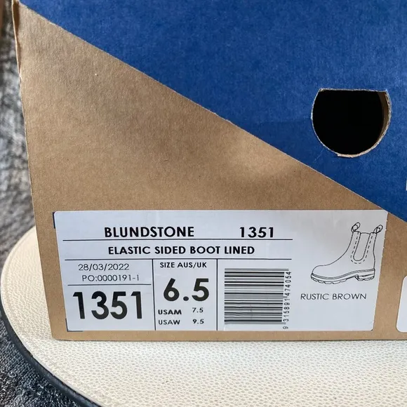 Blundstone 1351 High Top Chelsea Boots Women's 9.5 Rustic Brown