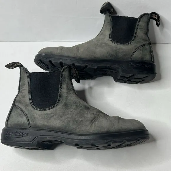 Blundstone Gray Suede Chelsea Boots Worn In  Unisex Mens Size 5 Women’s 7.5