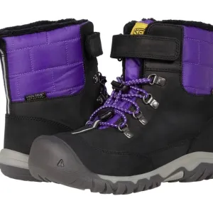 BNIB Keen Greta Waterproof Boots Big Kids' Size 4 Black/Purple