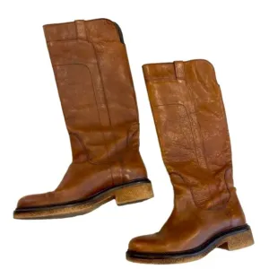 Boemos Brown Chestnut Genuine Leather Riding Boots size 37 / 6.5 - 7