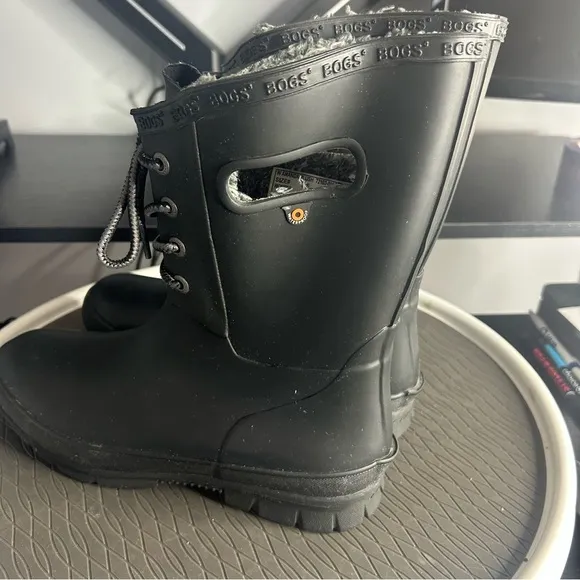 BOGS Amanda Plush Faux Fux Women's Black Waterproof Boots