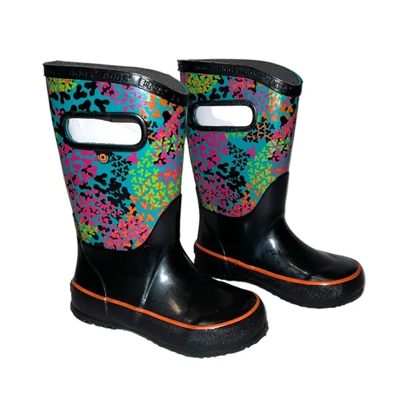 Bogs Girls Footprint Waterproof Boots