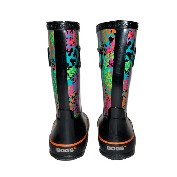 Bogs Girls Footprint Waterproof Boots